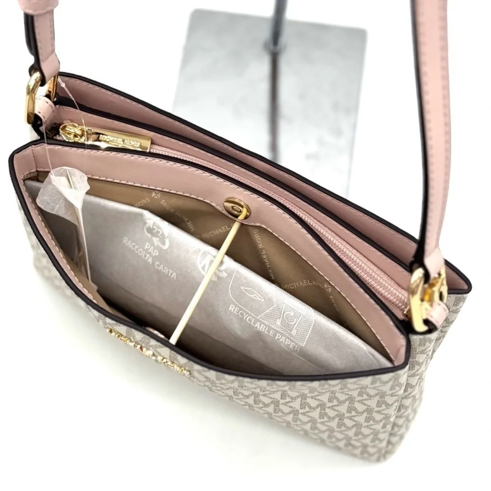 Michael Kors Trisha MD Triple Compartment Xbody Bag & Double Zip Wallet Set